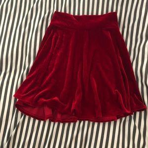 High-waisted Velvet skirt